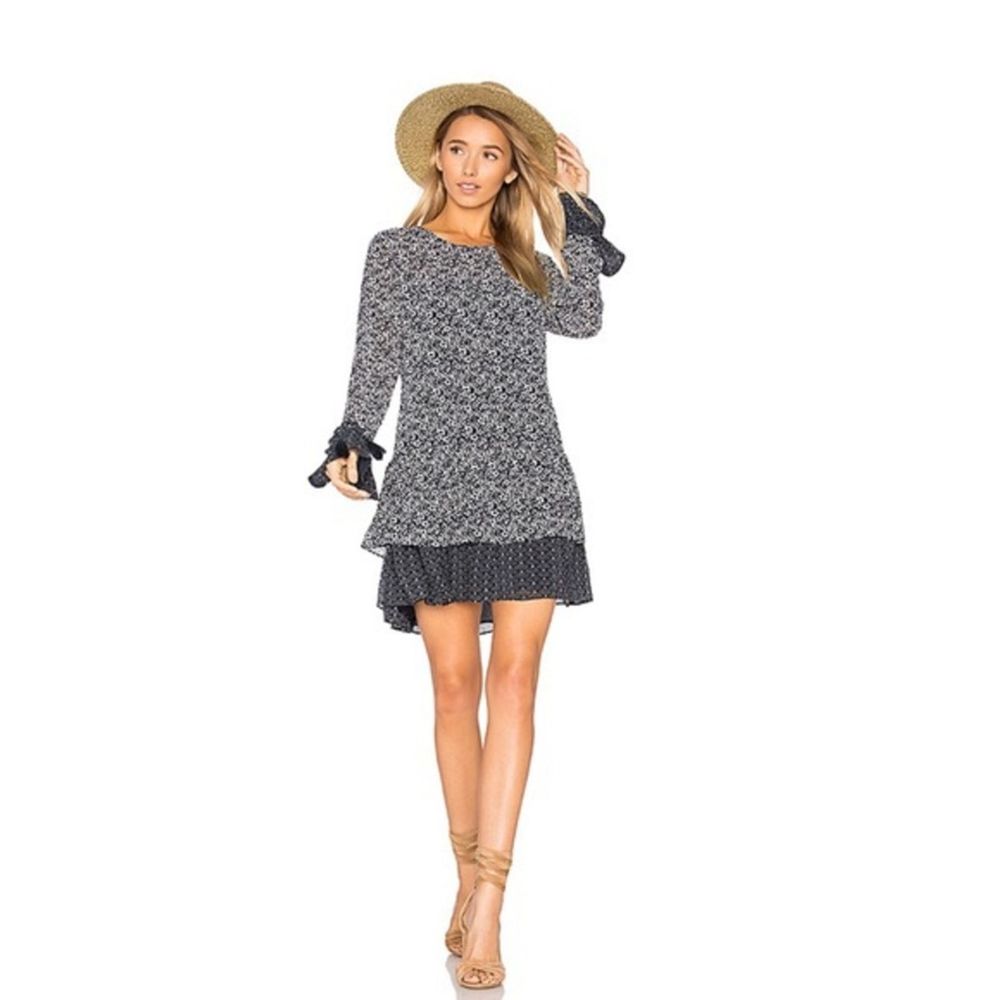 Tularosa Navy Floral Berkeley Shift Dress M - Picture 1 of 9